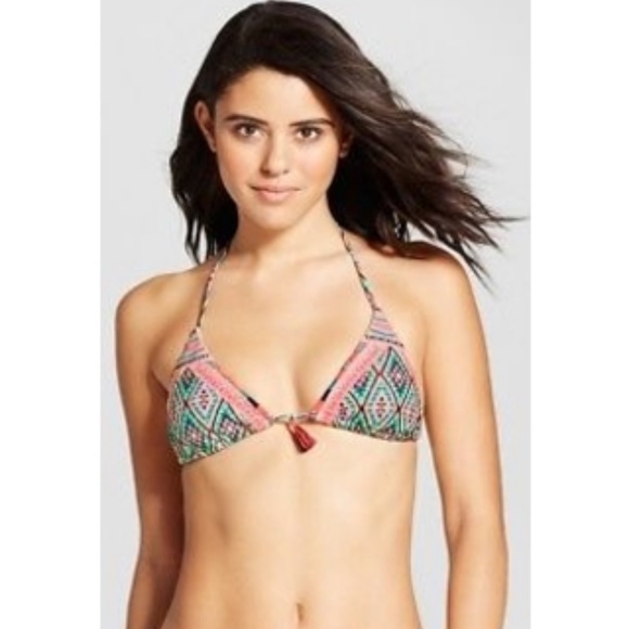 Women's Embroidered Triangle Bikini Top - Picture 7 of 7